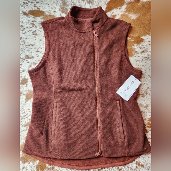 Athleta Jackets & Coats Athleta Stroll Fleece Moto Vest Poshmark
